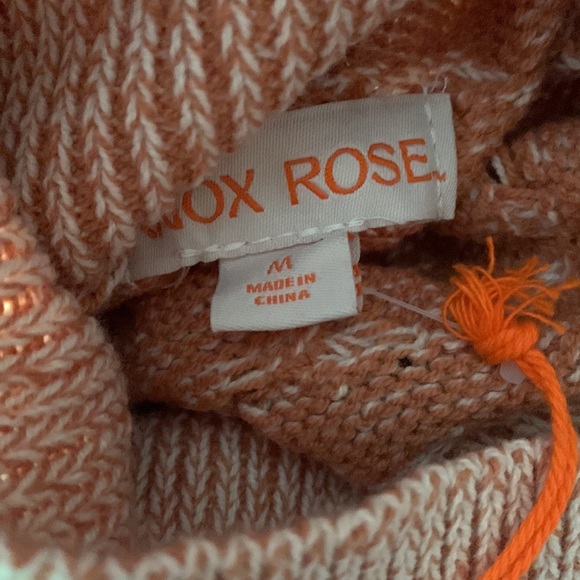 Knox Rose Mockneck Long Sleeve Pullover Tunic Length Oversized Knit Sweater M - Picture 3 of 3